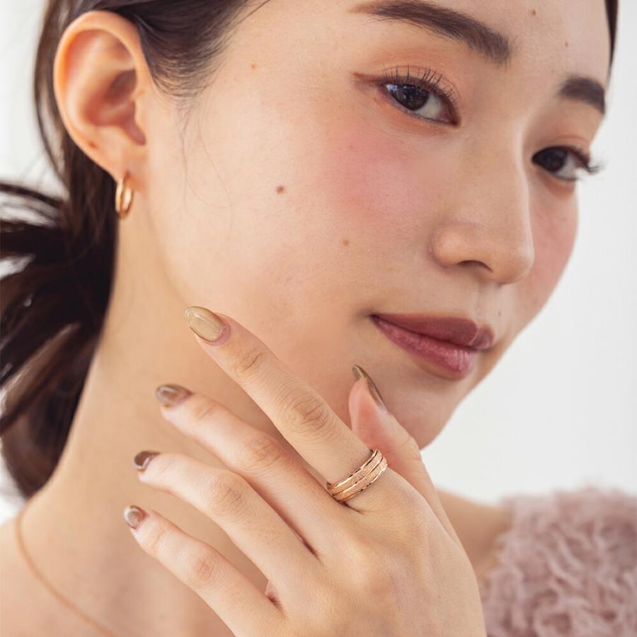指輪 レディース ステンレス リング (298) 砂目 2ライン 選択可 (銀色 金色 ) シルバー ゴールド ピンク サージカル メンズ 送料無料 - 画像 (4)