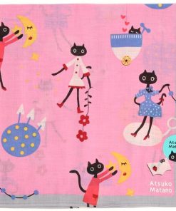 Atsuko Matano アツコマタノ　プリントハンカチ　MEMEの休日　【Atsuko Matano】