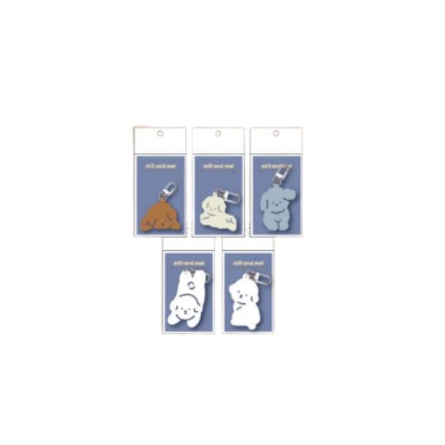 プードル ブラウン アクリル キーリング ミルアンドモイ 韓国 推し活 - 画像 (3)