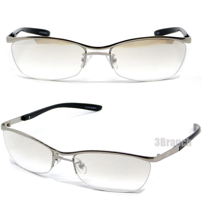 オラオラ系 サングラス メンズ おしゃれ UVカット ナイロール ハーフリム カラーレンズ 強面