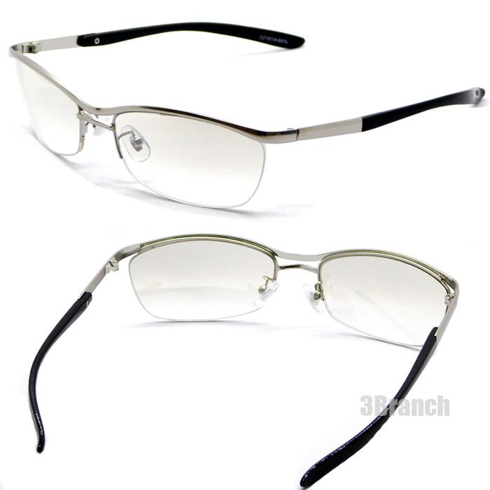 オラオラ系 サングラス メンズ おしゃれ UVカット ナイロール ハーフリム カラーレンズ 強面 - 画像 (2)