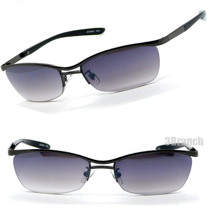 オラオラ系 サングラス メンズ おしゃれ UVカット ナイロール ハーフリム カラーレンズ 強面 - 画像 (5)