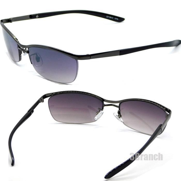 オラオラ系 サングラス メンズ おしゃれ UVカット ナイロール ハーフリム カラーレンズ 強面 - 画像 (6)