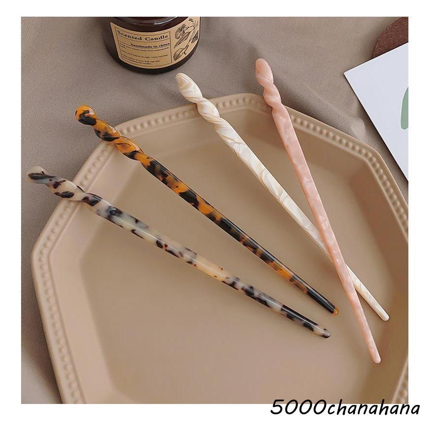 かんざし 簪 一本挿し レディース ヘアアクセサリー 髪飾り 髪留め ヘアピン 和装 洋装 着物 浴衣 マーブル模様 おしゃれ - 画像 (8)