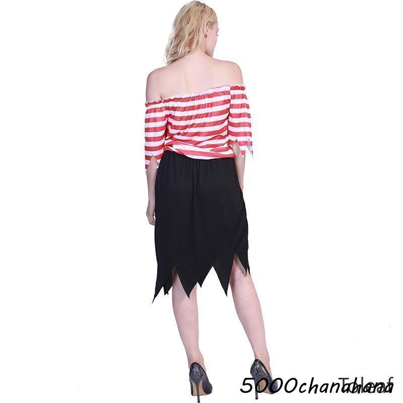 衣装 女海賊 ジャック船長パイレーツオブカリビアン 仮装 コスプレ衣装 レディース ハロウィーン ガールズ 大人用 女性用A - 画像 (2)