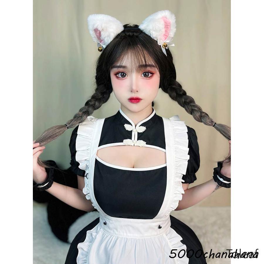 メイド服 コスプレメイド服 メイド コスチューム チャイナ風 衣装 大人用 仮装 文化祭 宴会 イベント 制服 こす - 画像 (5)