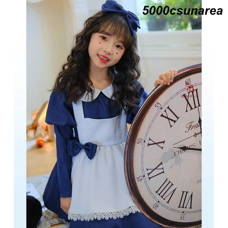【4点セット】ハロウィン FCZY メイド服 女の子 アリス ロリータ キッズ 子供 コスチューム 衣装 仮装 メイド ウェイトレス キャラクター パーティー ドレス - 画像 (6)