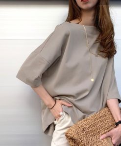 classicalelf tシャツ 夏に大活躍!綿100%、さらり滑らか。華奢見せ、シンプルルーズプルオーバー レディース