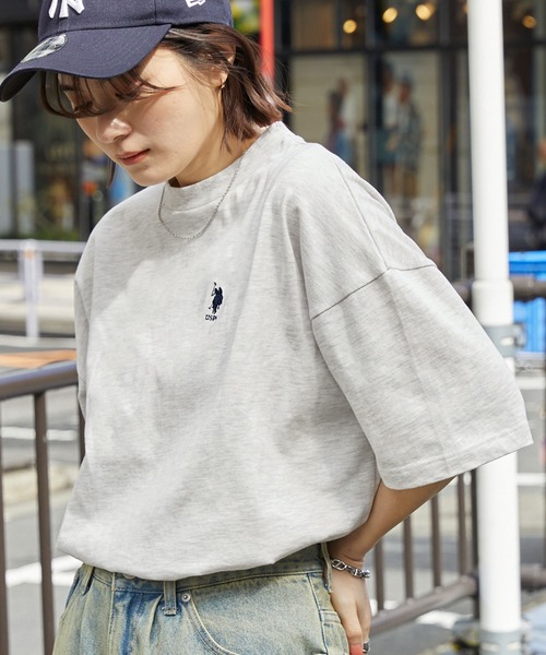 U.S. POLO ASSN. tシャツ /ユーエスポロアッスン 別注ワンポイント刺繍 ビッグシルエットカットソー 半袖tee トップス メンズ レデ - 画像 (9)