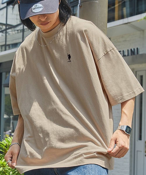 U.S. POLO ASSN. tシャツ /ユーエスポロアッスン 別注ワンポイント刺繍 ビッグシルエットカットソー 半袖tee トップス メンズ レデ - 画像 (7)