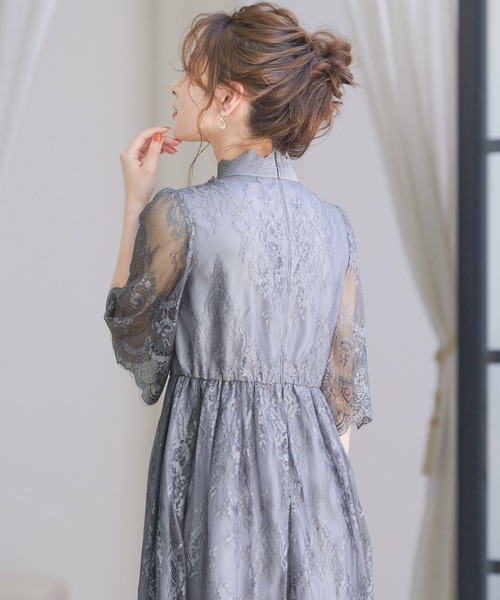 niana ドレス ハイネック レーステープコンビ アンティークドレス - 画像 (8)