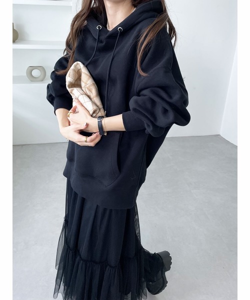 GeeRA パーカー 綿混裏起毛ビッグシルエットパーカー レディース - 画像 (8)