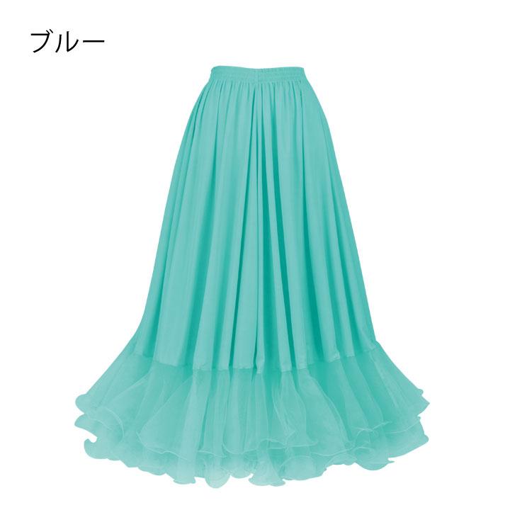 Maunaloa(ファッション) コーデパニエ ロング YJA-0304-6042 大人用 パニエ ロング丈 フリーサイズ インナー チュール ボリューム フラダンス フラレッスン - 画像 (2)