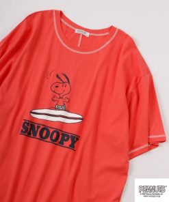 PEANUTS tシャツ スヌーピー ドロップショルダー 半袖Tシャツ メンズ レディース