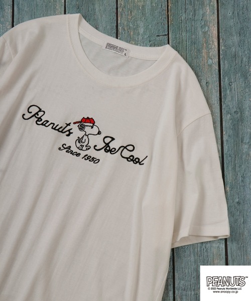 PEANUTS tシャツ チェーンステッチ Tシャツ 半袖 レディース メンズ - 画像 (3)