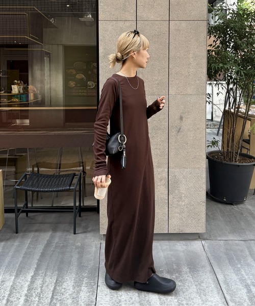 feepur ワンピース 「TALL/2Tサイズあり」カットリブロングワンピース - 画像 (4)