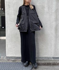 feepur ワンピース 「TALL/2Tサイズあり」カットリブロングワンピース