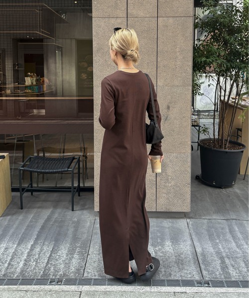 feepur ワンピース 「TALL/2Tサイズあり」カットリブロングワンピース - 画像 (9)