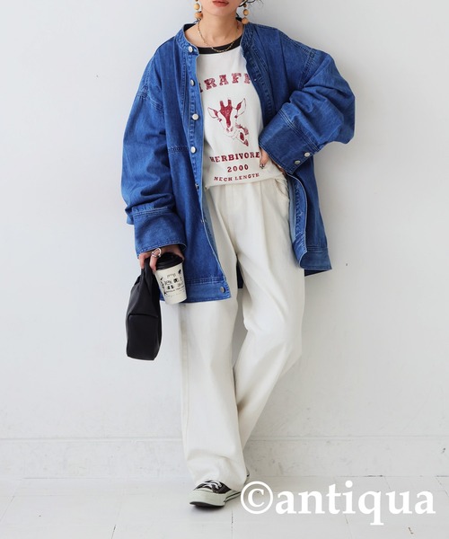 antiqua tシャツ アニマルカレッジロゴロンT レディース - 画像 (9)