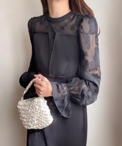 FILLOU ワンピース レースドッキングマーメイドワンピース