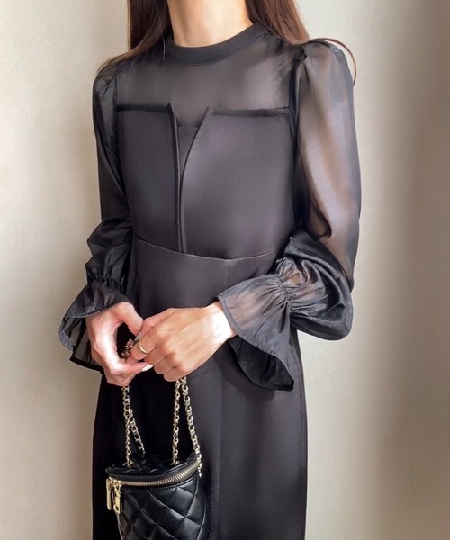 FILLOU ワンピース レースドッキングマーメイドワンピース - 画像 (7)