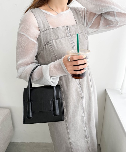 andme ワンピース コットンツイルビスチェ風キャミワンピース - 画像 (9)