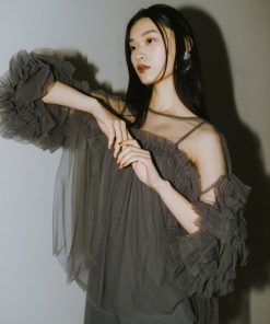 ANDRESD ドレス デコラティブチュールトップス / decorative tulle tops