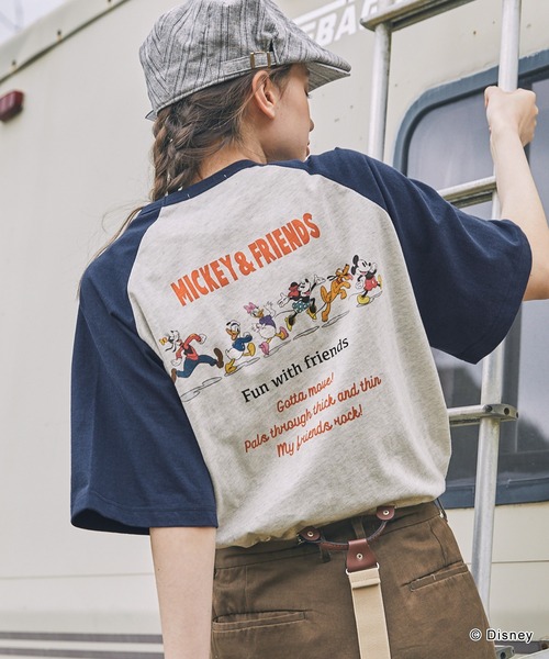 Disney tシャツ 「Disney」別注 Mickey&Friends ミッキー&フレンズ グラフィックプリント半袖Tシャツ レディース メンズ - 画像 (4)