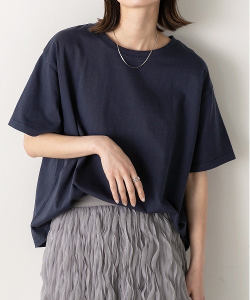 ad thie tシャツ ヴィンテージライク ピグメントTシャツ レディース - 画像 (4)