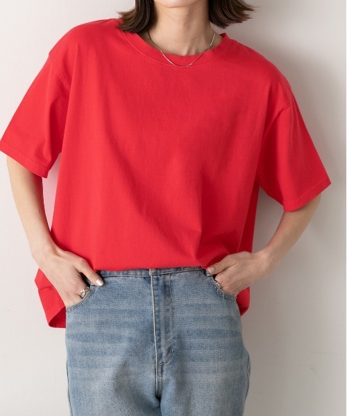 ad thie tシャツ ヴィンテージライク ピグメントTシャツ レディース - 画像 (5)