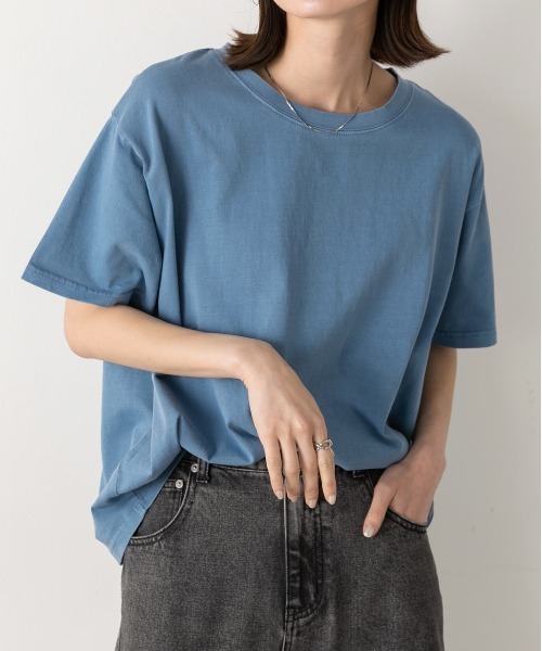 ad thie tシャツ ヴィンテージライク ピグメントTシャツ レディース - 画像 (3)