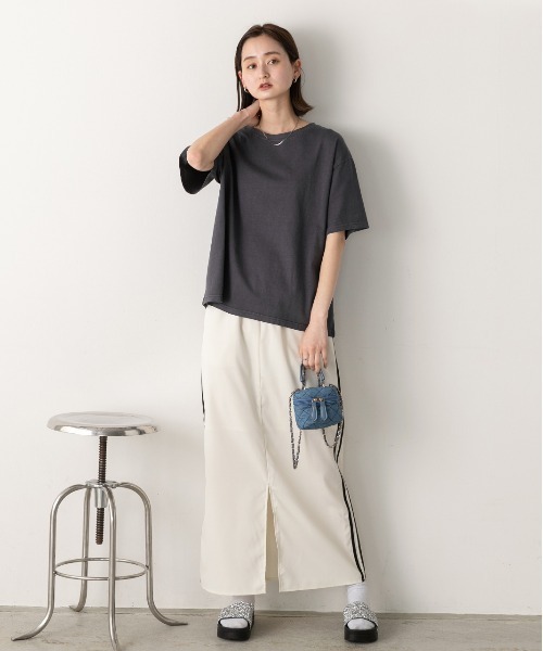 ad thie tシャツ ヴィンテージライク ピグメントTシャツ レディース - 画像 (6)