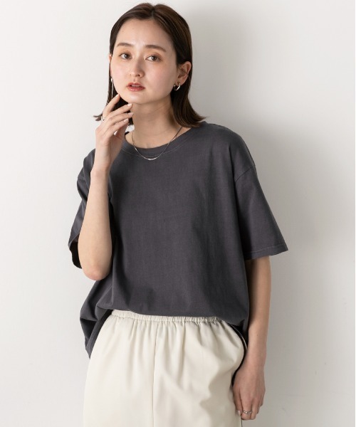 ad thie tシャツ ヴィンテージライク ピグメントTシャツ レディース - 画像 (7)