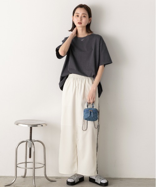 ad thie tシャツ ヴィンテージライク ピグメントTシャツ レディース - 画像 (9)