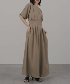 1chaku. マルチサイズ ワンピース ウエストタックワンピース