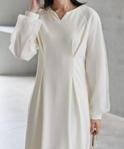 RANAN ドレス 袖チュール重ねワンピース