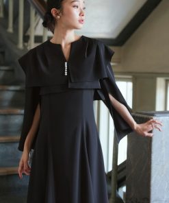 RUIRUE BOUTIQUE ドレス オケージョンドレス 結婚式 ｜ パールデザインビッグカラーボレロ＆ マーメイド ワンピース パーティードレス フォーマル オケージ