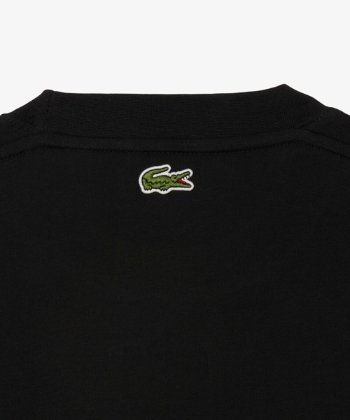 LACOSTE tシャツ ヘビーウェイト アーチネームカレッジロゴプリント 半袖Tシャツ メンズ レディース - 画像 (9)