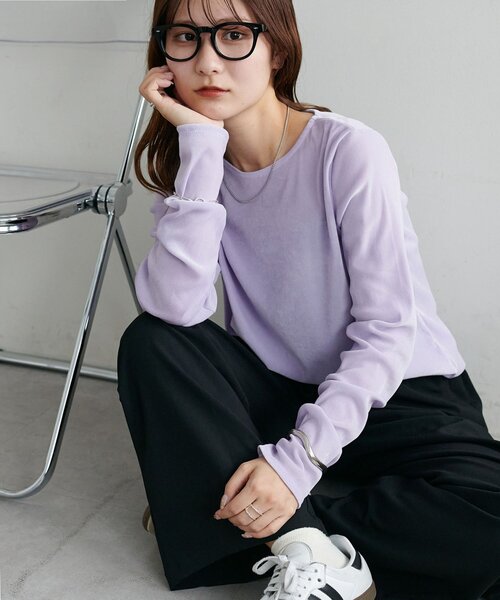 Discoat tシャツ 「ベストセラー」フロッキーメッシュロングスリーブ「WEB限定カラーあり」 レディース - 画像 (7)