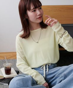 Discoat tシャツ 「ベストセラー」フロッキーメッシュロングスリーブ「WEB限定カラーあり」 レディース