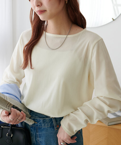 Discoat tシャツ 「ベストセラー」フロッキーメッシュロングスリーブ「WEB限定カラーあり」 レディース - 画像 (2)