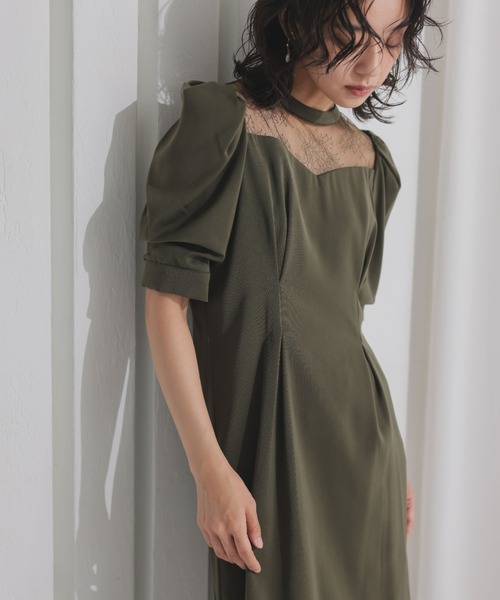 Dorry Doll ドレス デコルテレースペンシルドレス 結婚式お呼ばれワンピース オケージョンドレス - 画像 (4)