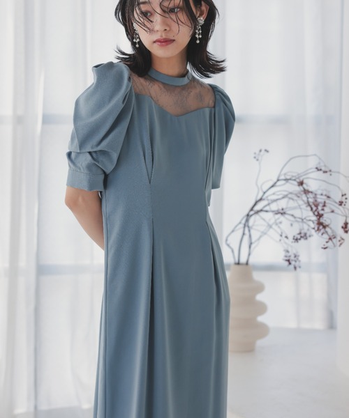 Dorry Doll ドレス デコルテレースペンシルドレス 結婚式お呼ばれワンピース オケージョンドレス - 画像 (5)