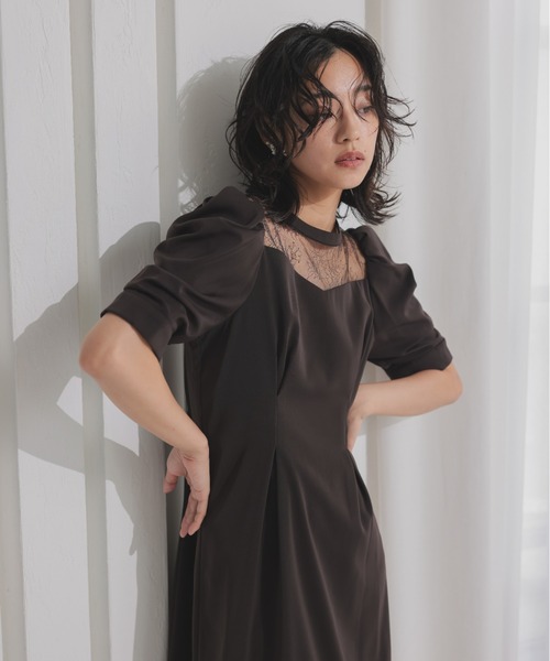 Dorry Doll ドレス デコルテレースペンシルドレス 結婚式お呼ばれワンピース オケージョンドレス - 画像 (6)