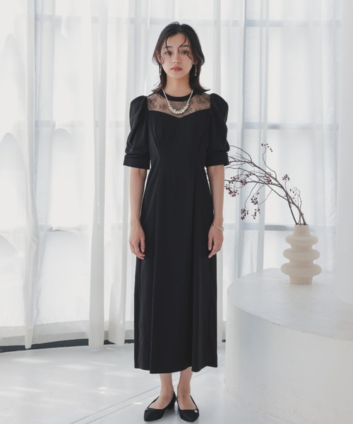 Dorry Doll ドレス デコルテレースペンシルドレス 結婚式お呼ばれワンピース オケージョンドレス - 画像 (7)