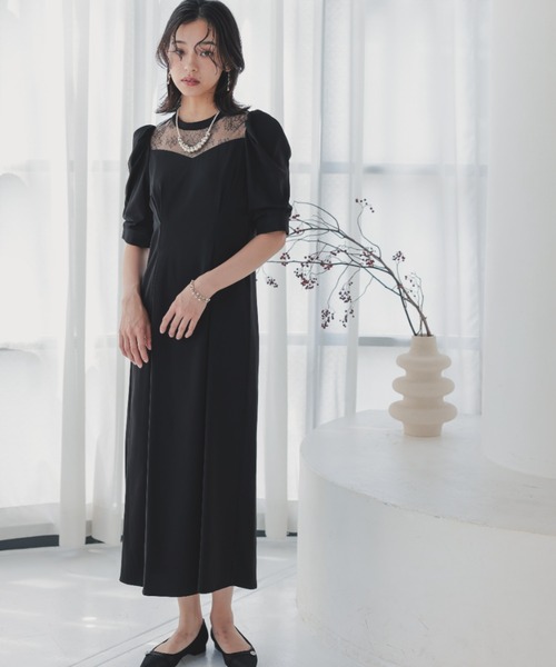 Dorry Doll ドレス デコルテレースペンシルドレス 結婚式お呼ばれワンピース オケージョンドレス - 画像 (8)