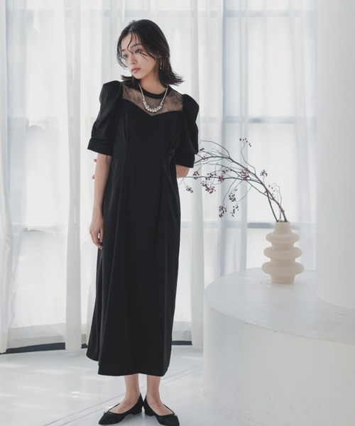 Dorry Doll ドレス デコルテレースペンシルドレス 結婚式お呼ばれワンピース オケージョンドレス - 画像 (9)