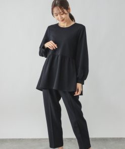 GLOBAL WORK パンツドレス スゴラクストレッチカットブラウス＊パンツセット/133621