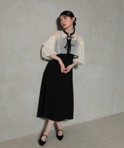 Kana ドレス パール付きチュールボレロ キャミワンピース  2点セット パーティー 結婚式 お呼ばれ オケージョン