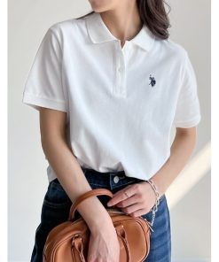 U.S. POLO ASSN. tシャツ 「U.S. ASSN.」「別注」鹿の子刺繍ポロシャツ レディース